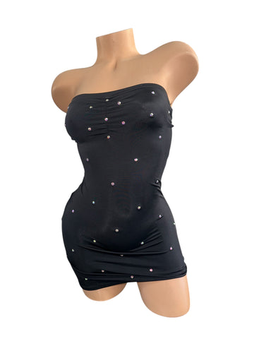 RHINESTONE TUBE DRESS