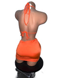 ORANGE SKIRT SET