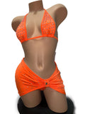 ORANGE SKIRT SET