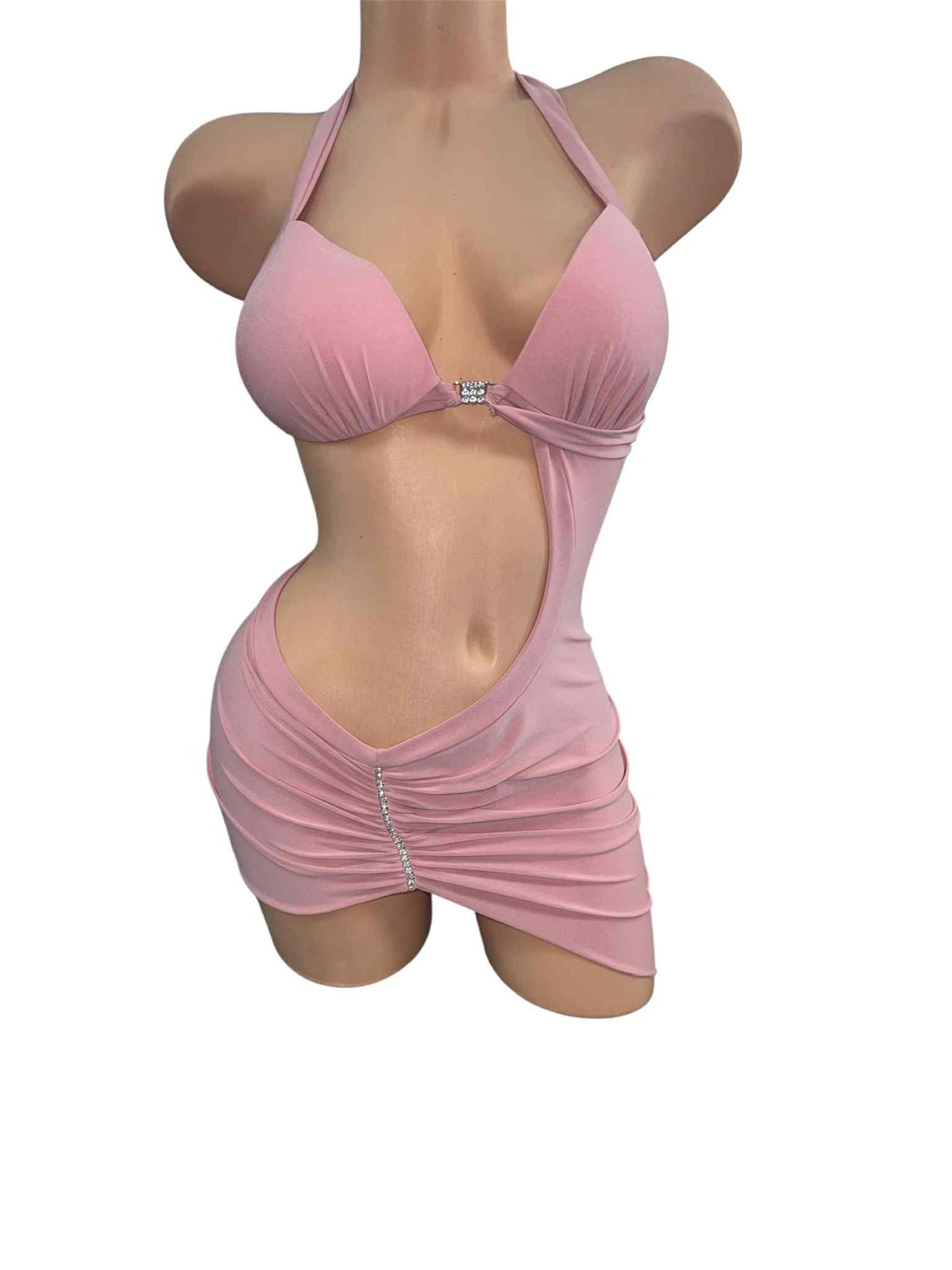 BABY PINK SHORT DRESS