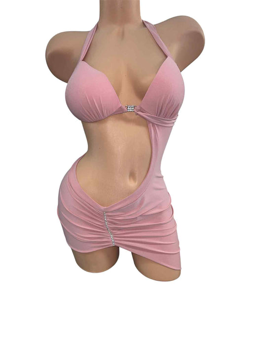 BABY PINK SHORT DRESS