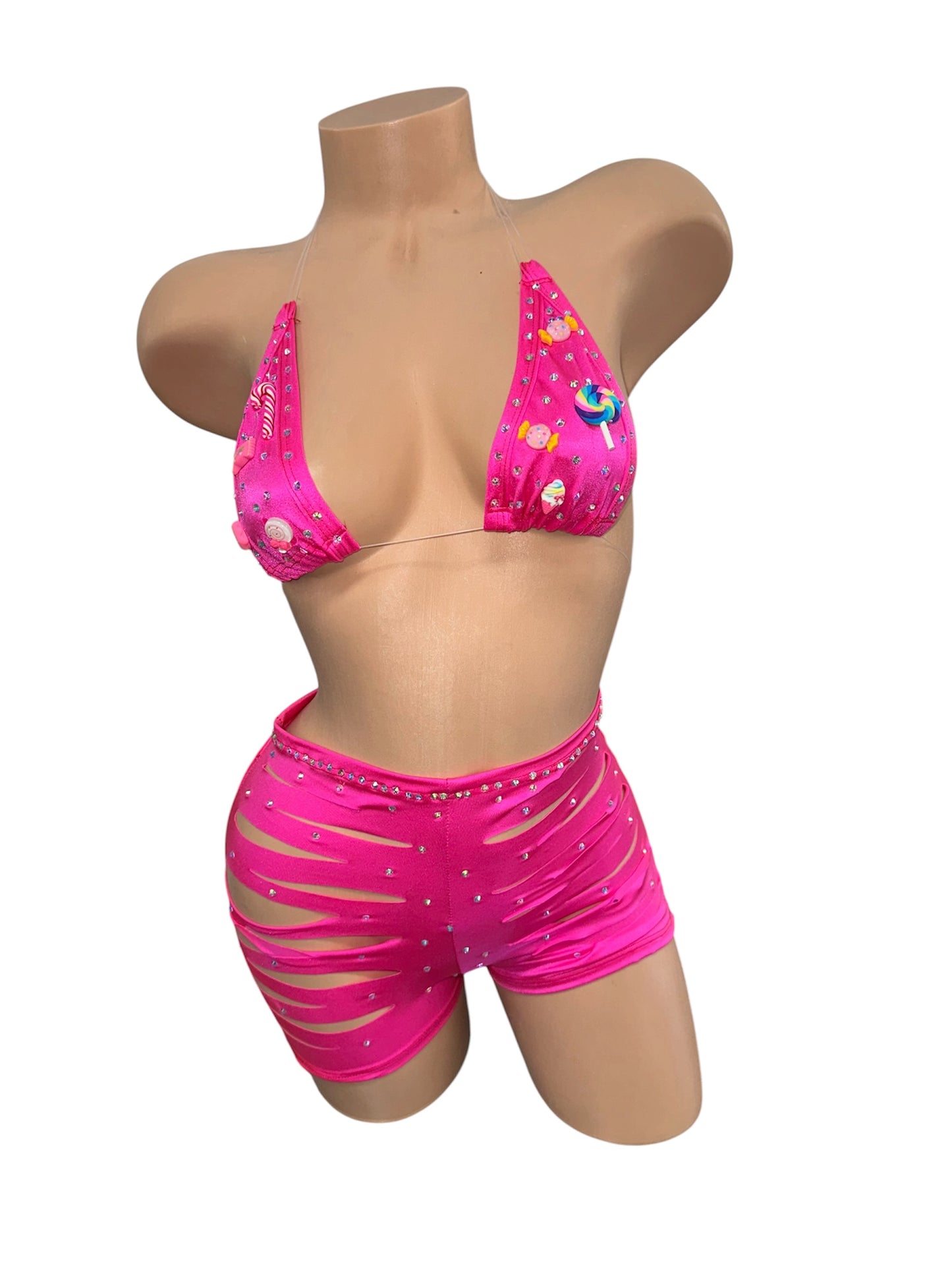 HOT PINK SHORTS SET