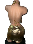 GOLD RHINESTONE BRA SKIRT SET