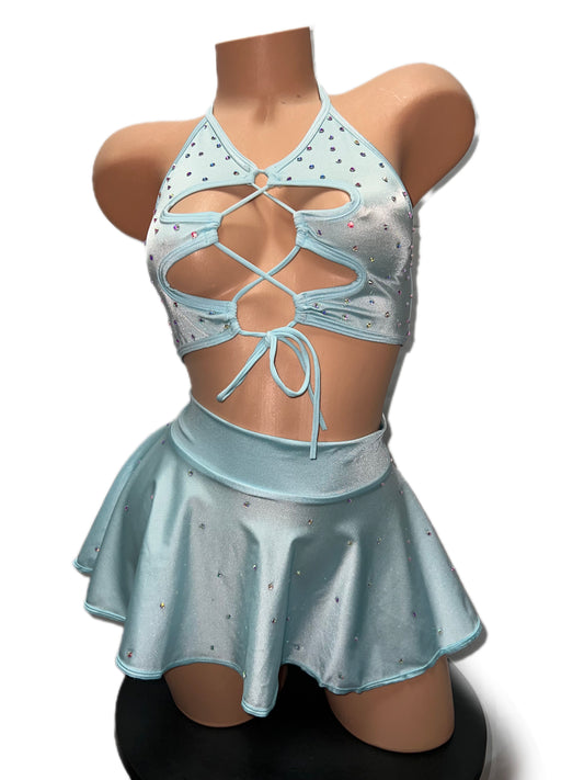 SKY BLUE SKIRT SET