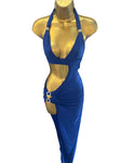 BLUE GOWN WITH SLITS