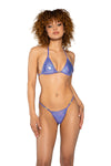 6649 - 2PC Shimmer Bikini Set with Heart Hardware