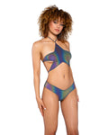 6706 - Reflective Low Waist Cheeky Shorts