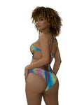 6706 - Reflective Low Waist Cheeky Shorts
