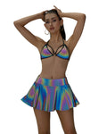 6701 - 2PC Reflective Bikini Tie Set