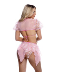 6716 - Butterfly & Sequin Multi Layered Tie Skirt