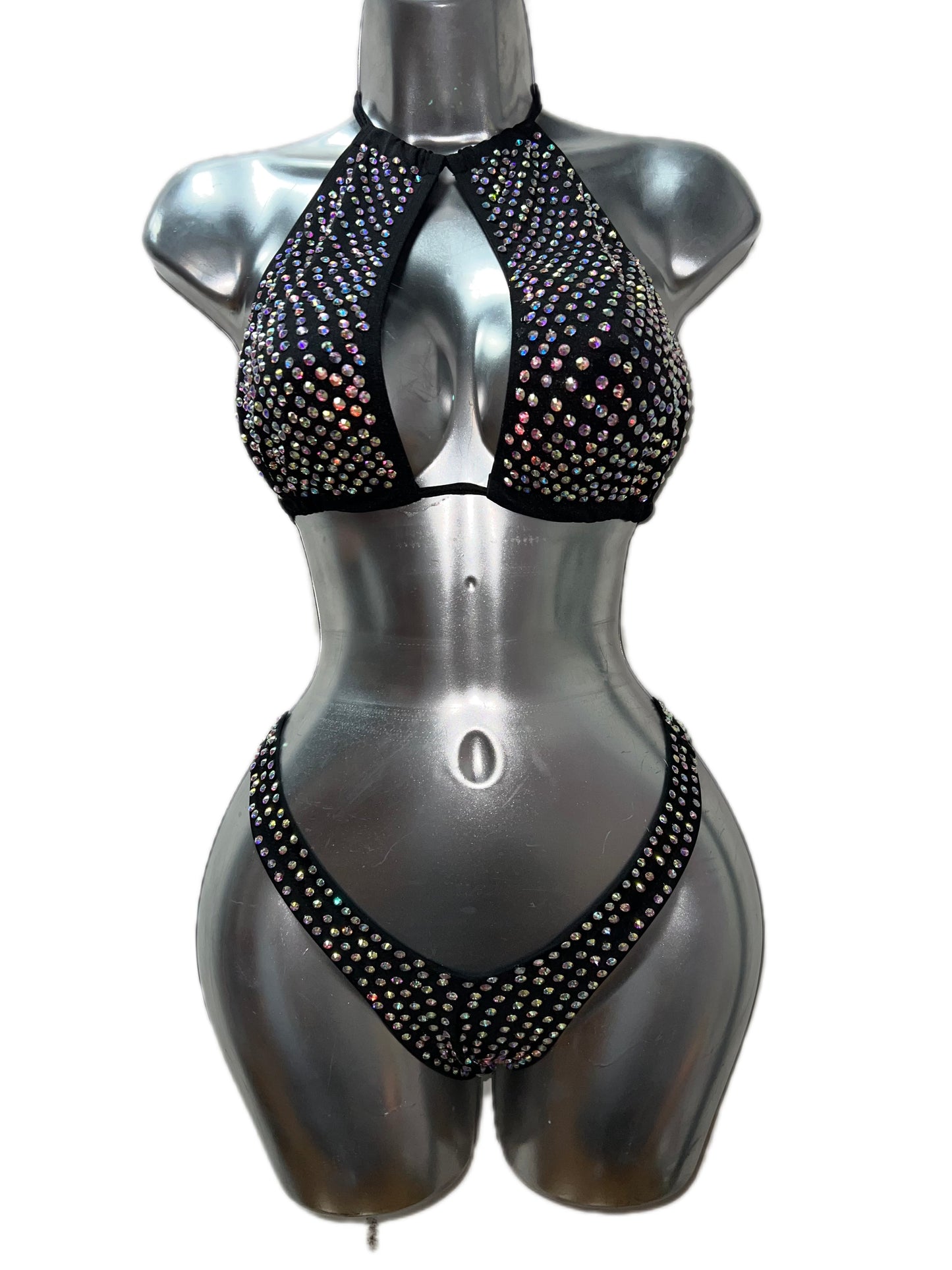 BLACK RHINESTONE SET