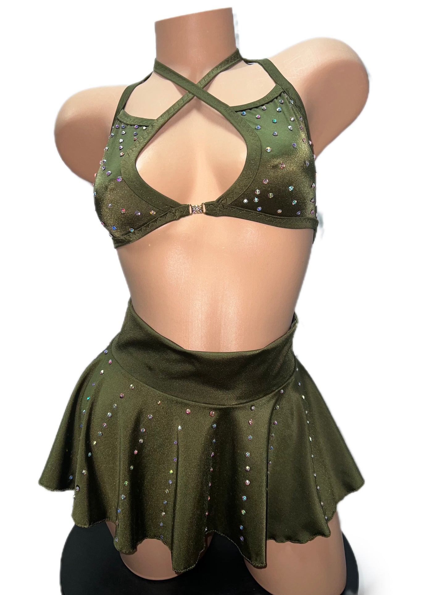 GREEN SKIRT SET