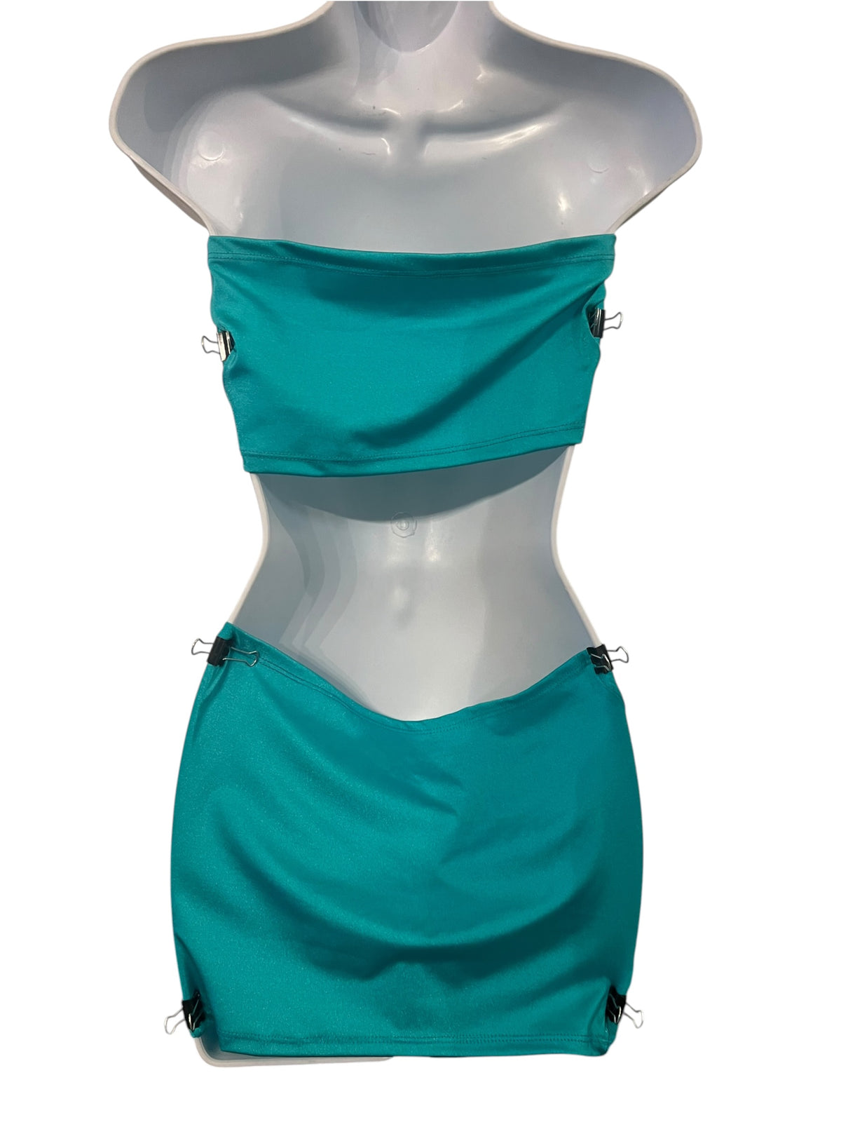 TEAL TWO PIECE SKIRT SET