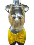 GOLD BRA SKIRT SET