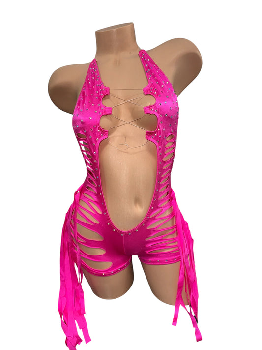 (Copy) HOT PINK ONE PIECE SHORTS SET