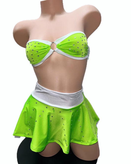 GREEN SKIRT SET