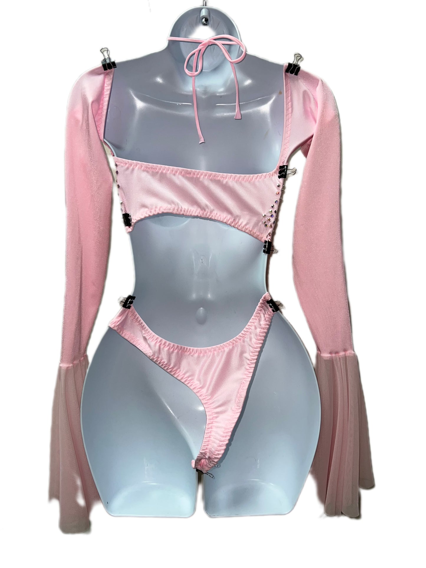 PINK LONG SLEEVE TWO PIECE OUTFIT