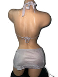 SILVER SPARKLE SKIRT SET