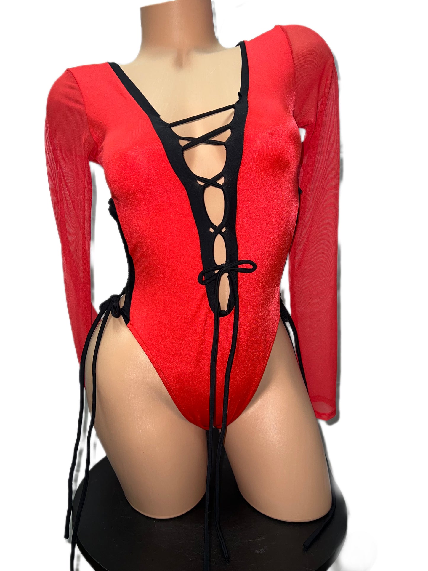 RED AND BLACK NO RHINESTONES