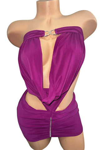 PURPLE SHORT DRESS