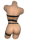 BLACK FISHNET OUTFIT