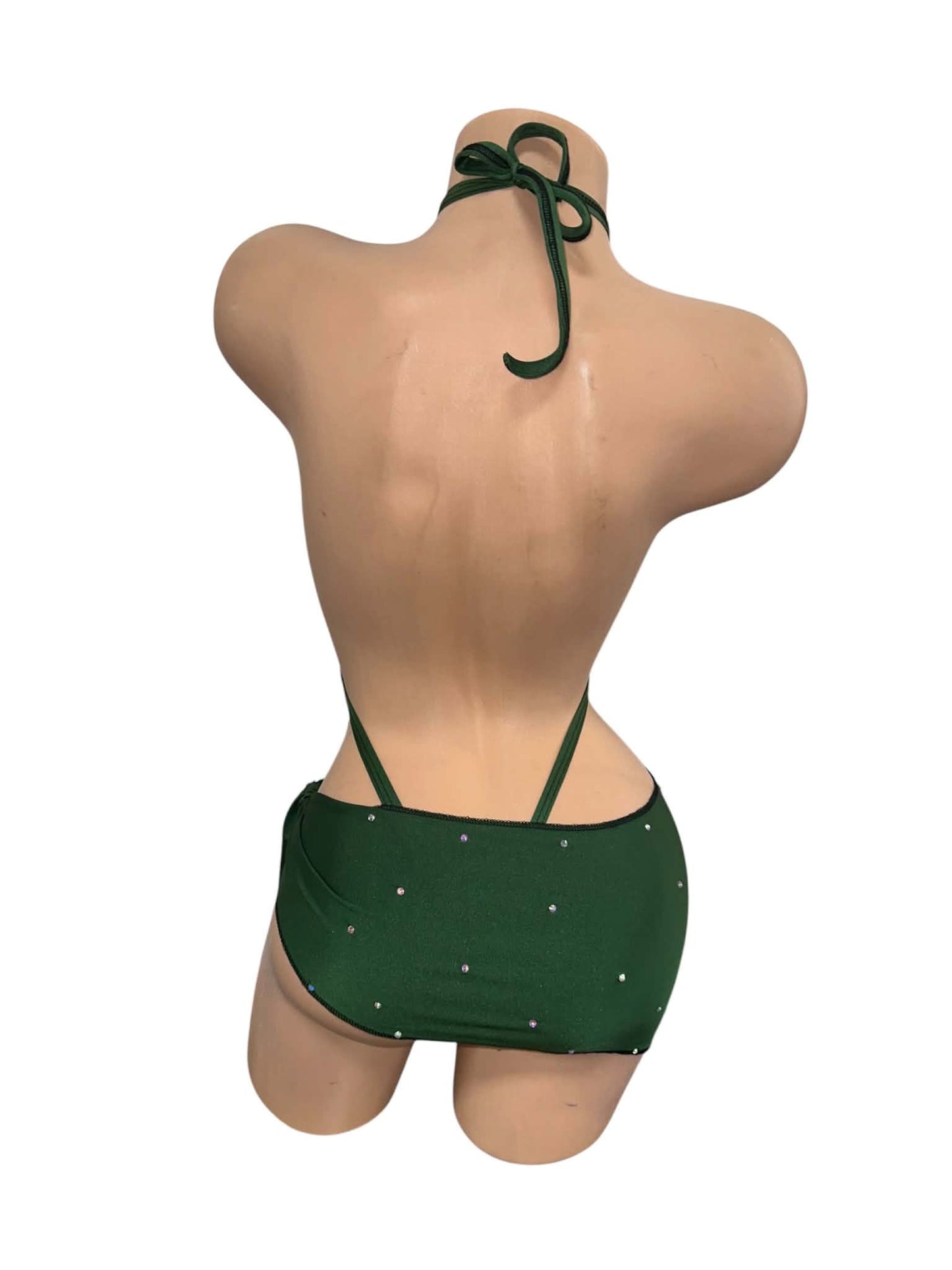 GREEN TWO PIECE SKIRT SET