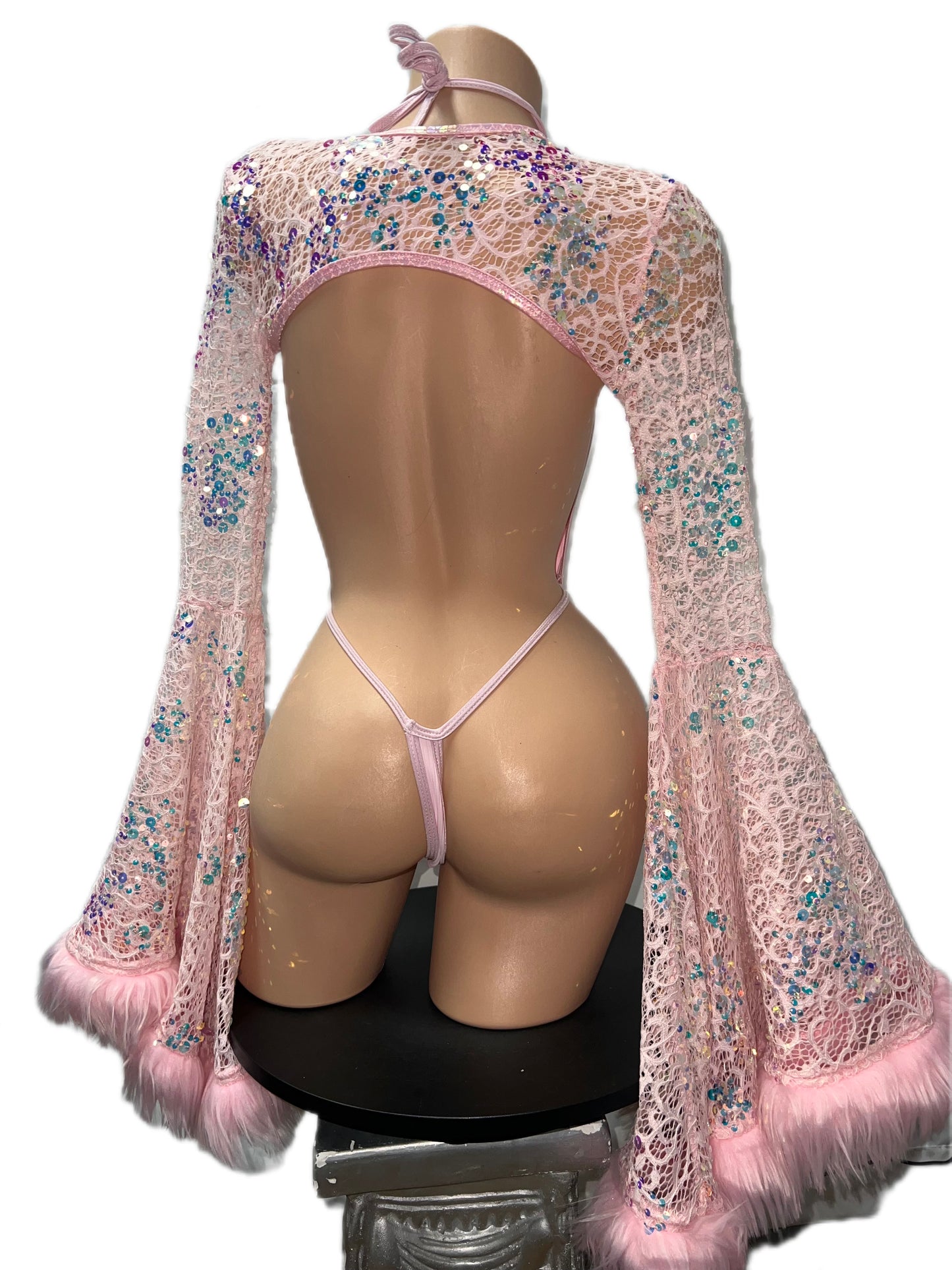 PINK SLEEVES WITH PINK BODYSUIT