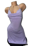 PURPLE SPARKLY DRESS