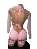 BABY PINK BODYSUIT THREE PIECE