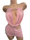 BABY PINK SHORT DRESS