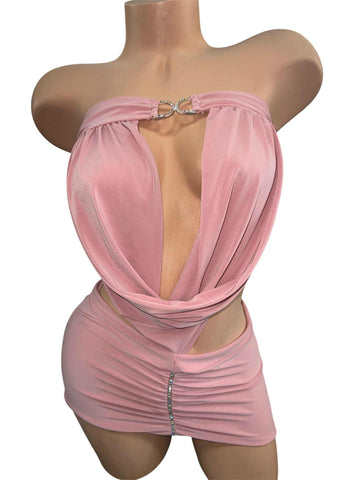 BABY PINK SHORT DRESS