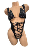 BLACK 2PC BODYSUIT