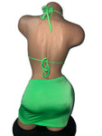 GREEN SKIRT SET
