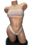 WHITE FISHNET OUTFIT