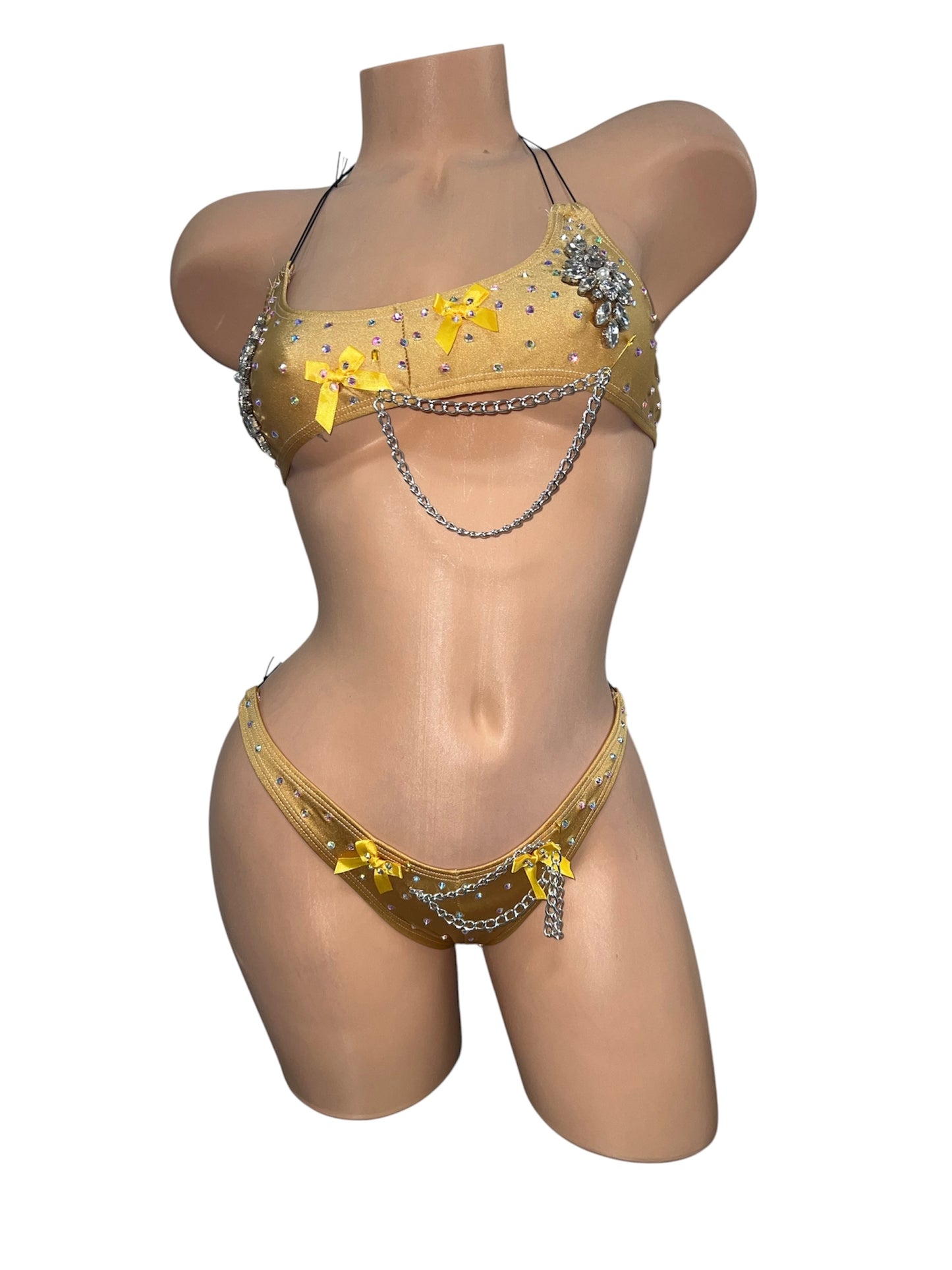 YELLOW CHAIN TWO PIECE SET