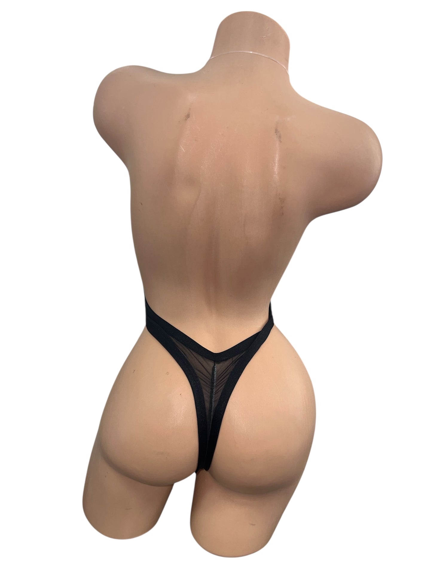 BLACK BODYSUIT WITH CHAINS