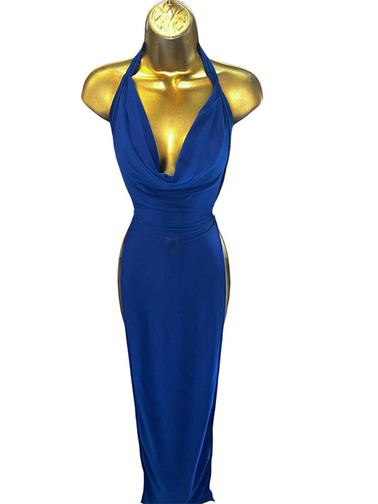 BLUE GOWN WITH SLITS