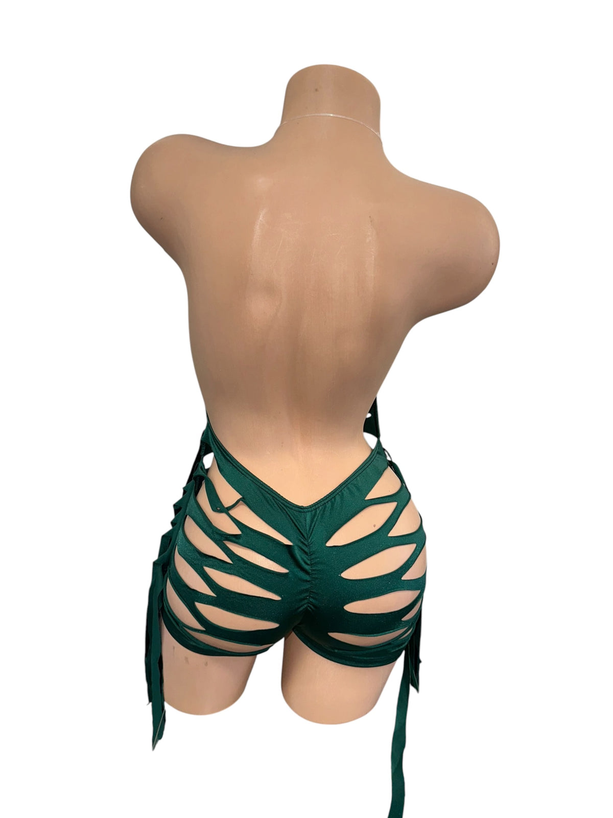 Green Y2K Shorts One Piece