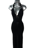 BLACK RHINESTONE GOWN