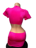 HOT PINK SKIRT SET