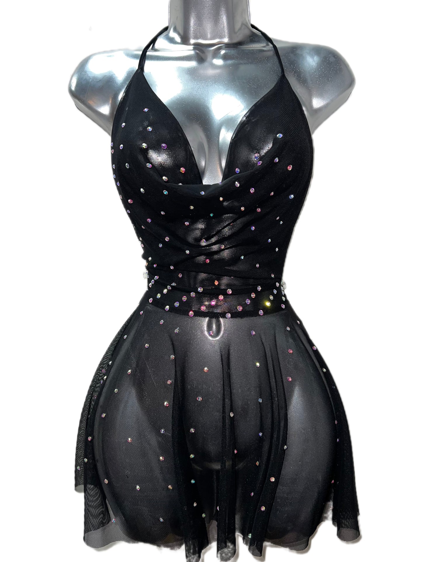 BLACK MESH DRESS
