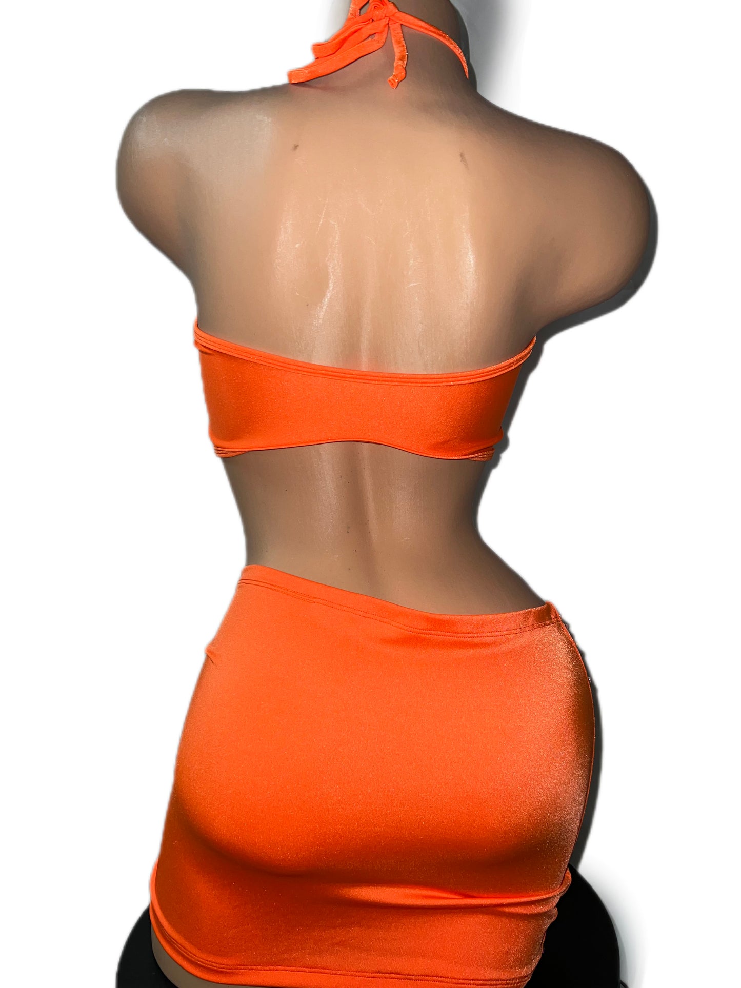ORANGE SKIRT SET