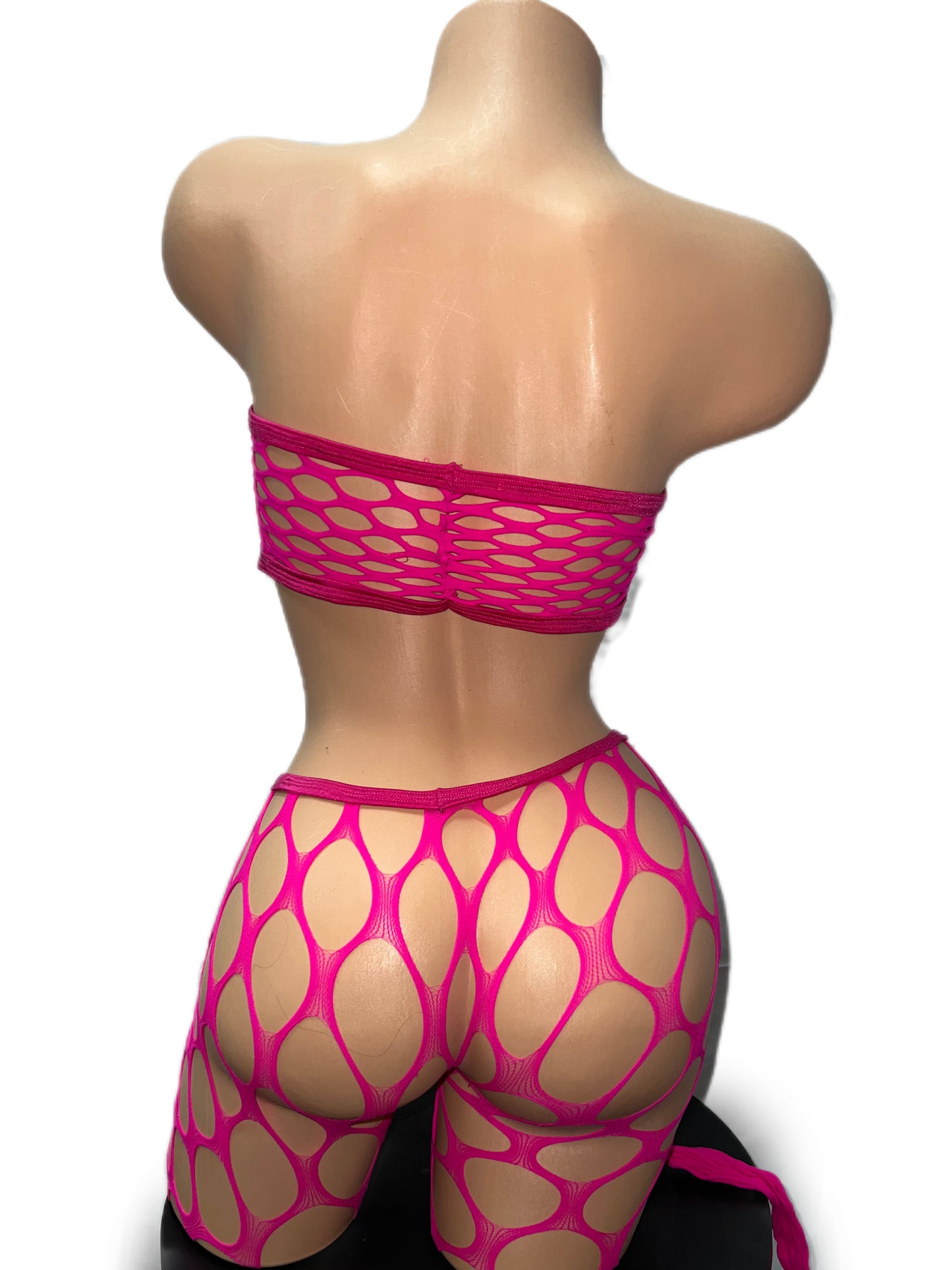 PINK TWO FISHNET SET