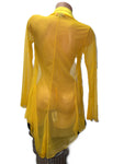 Yellow/Gold W/AB RHINESTONE MICRO-KINI W/ROBE