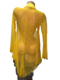 Yellow/Gold W/AB RHINESTONE MICRO-KINI W/ROBE