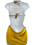 GOLD BRA SKIRT SET