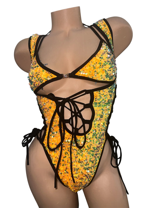 SEQUIN TWO PIECE BODYSUIT