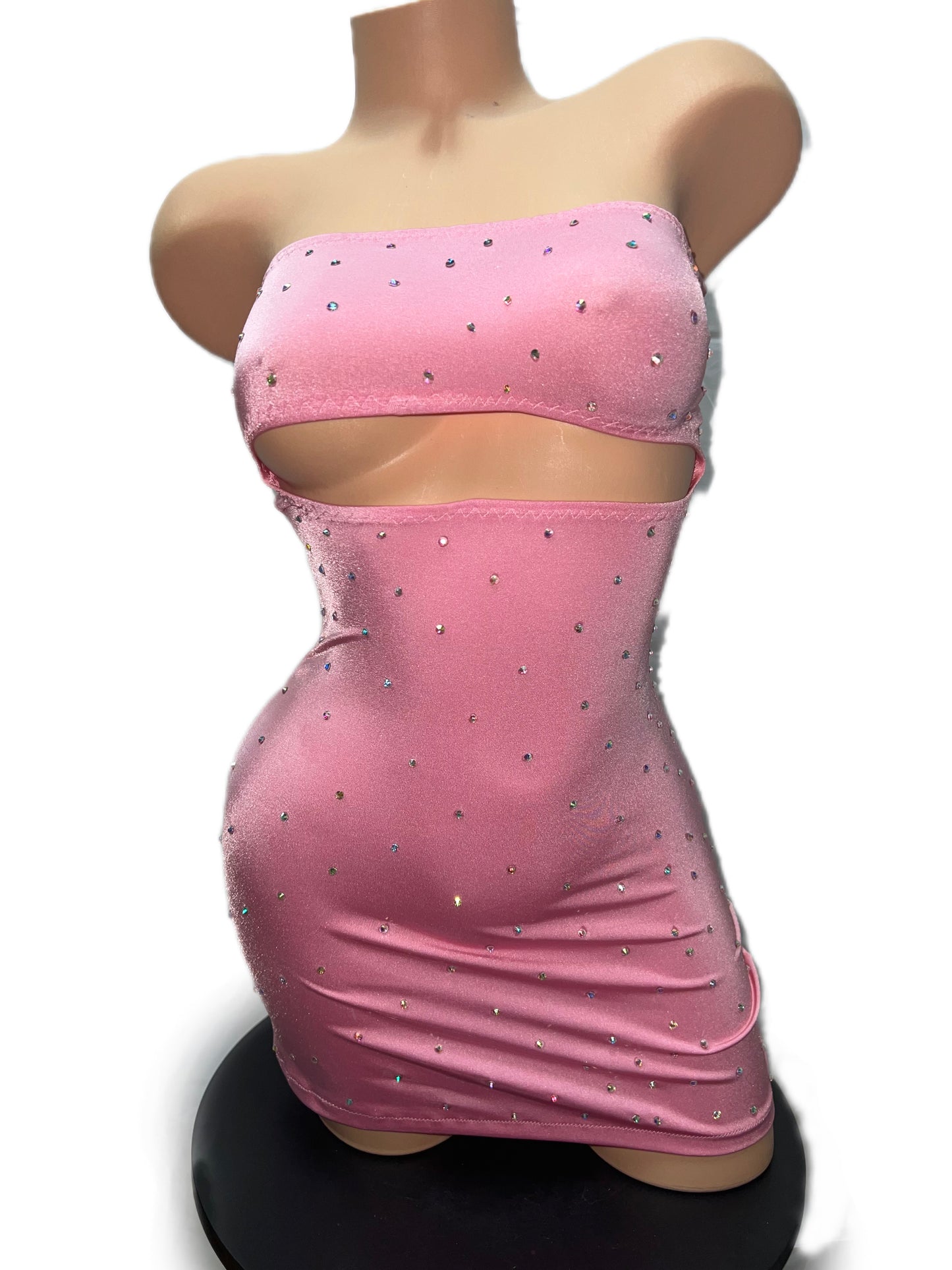 PINK CUT-OUT DRESS
