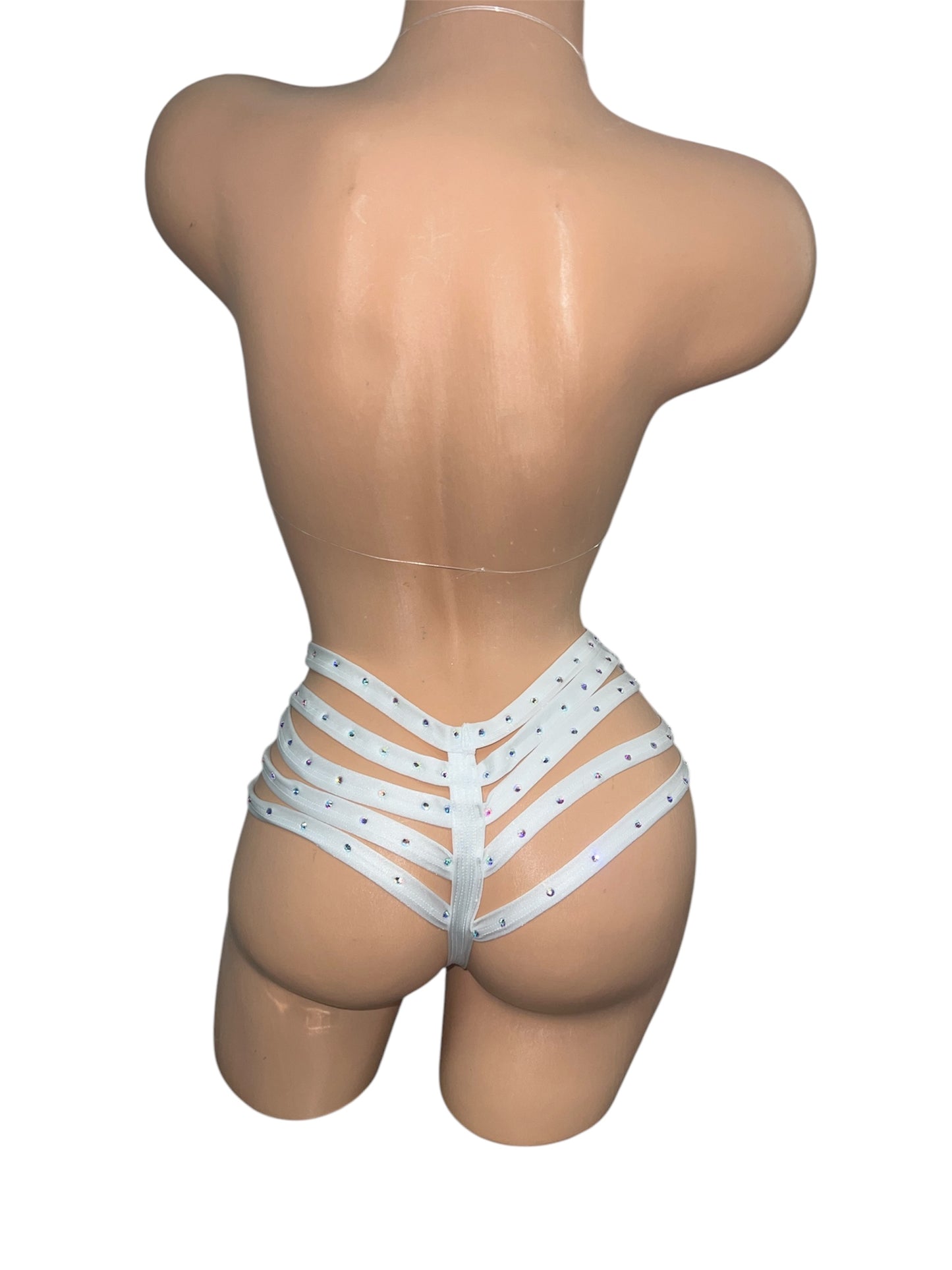 WHITE TWO PIECE WITH FRINGE