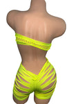 NEON YELLOW SHORTS SET